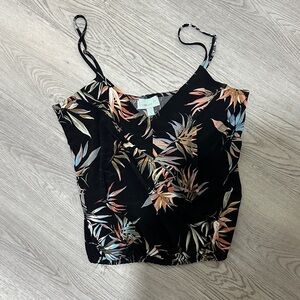 Veronica M Floral Black Camisole Top